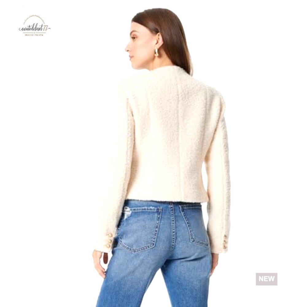 Double Breasted Collarless Blazer Regular Fit Woo… - image 4